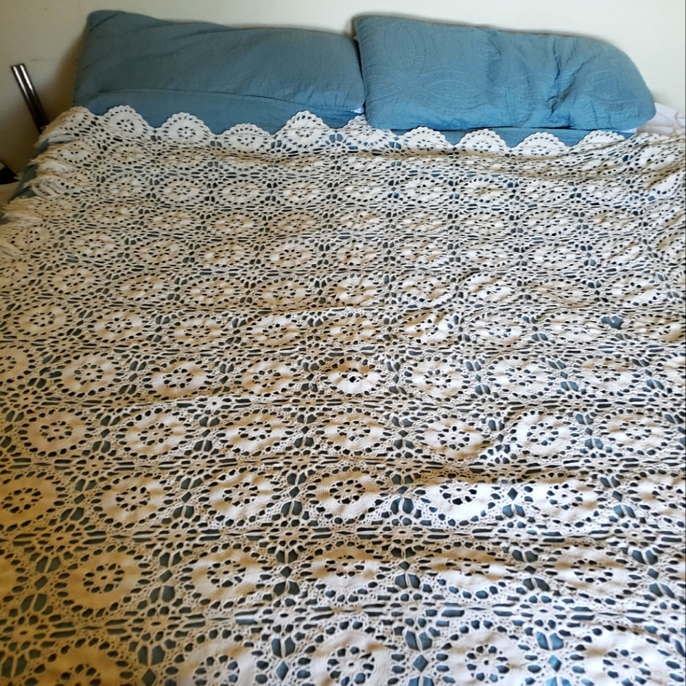 Full Size Doily Knit Bedspread
